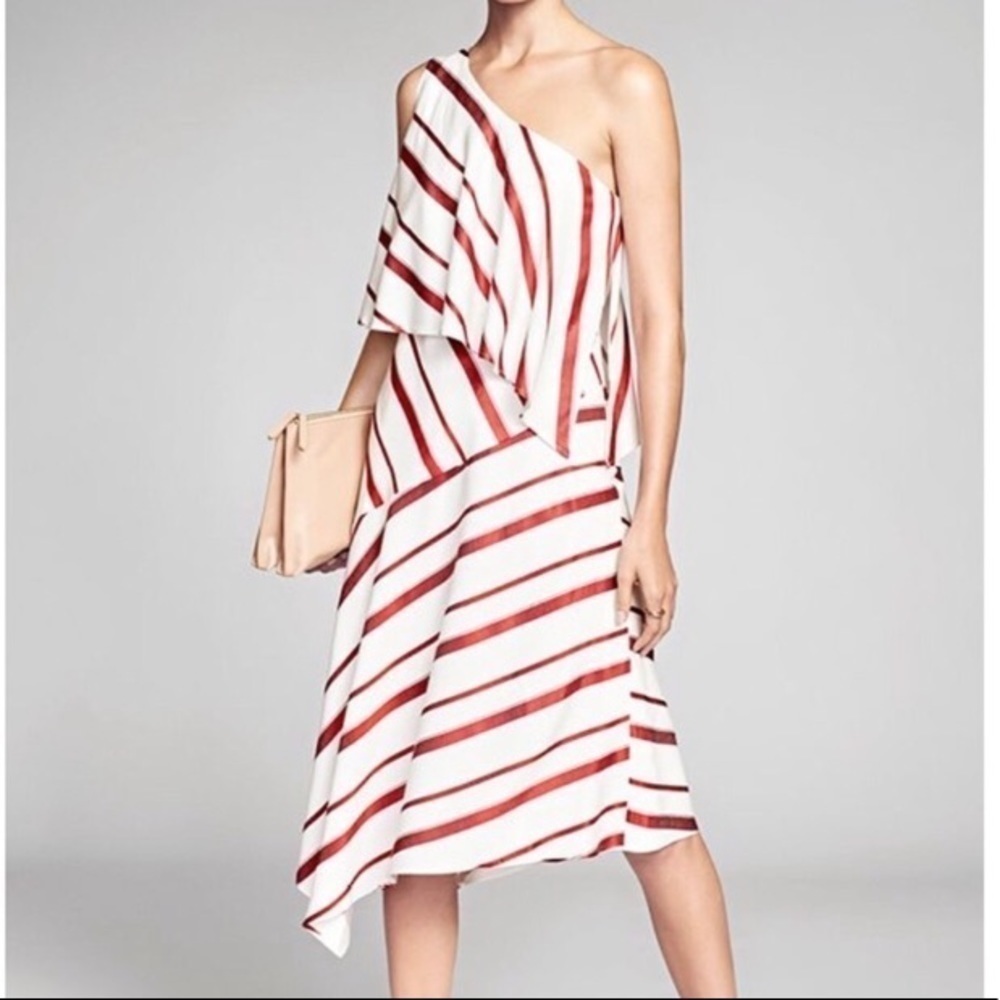 Banana Republic One Shoulder Stripe Dress
